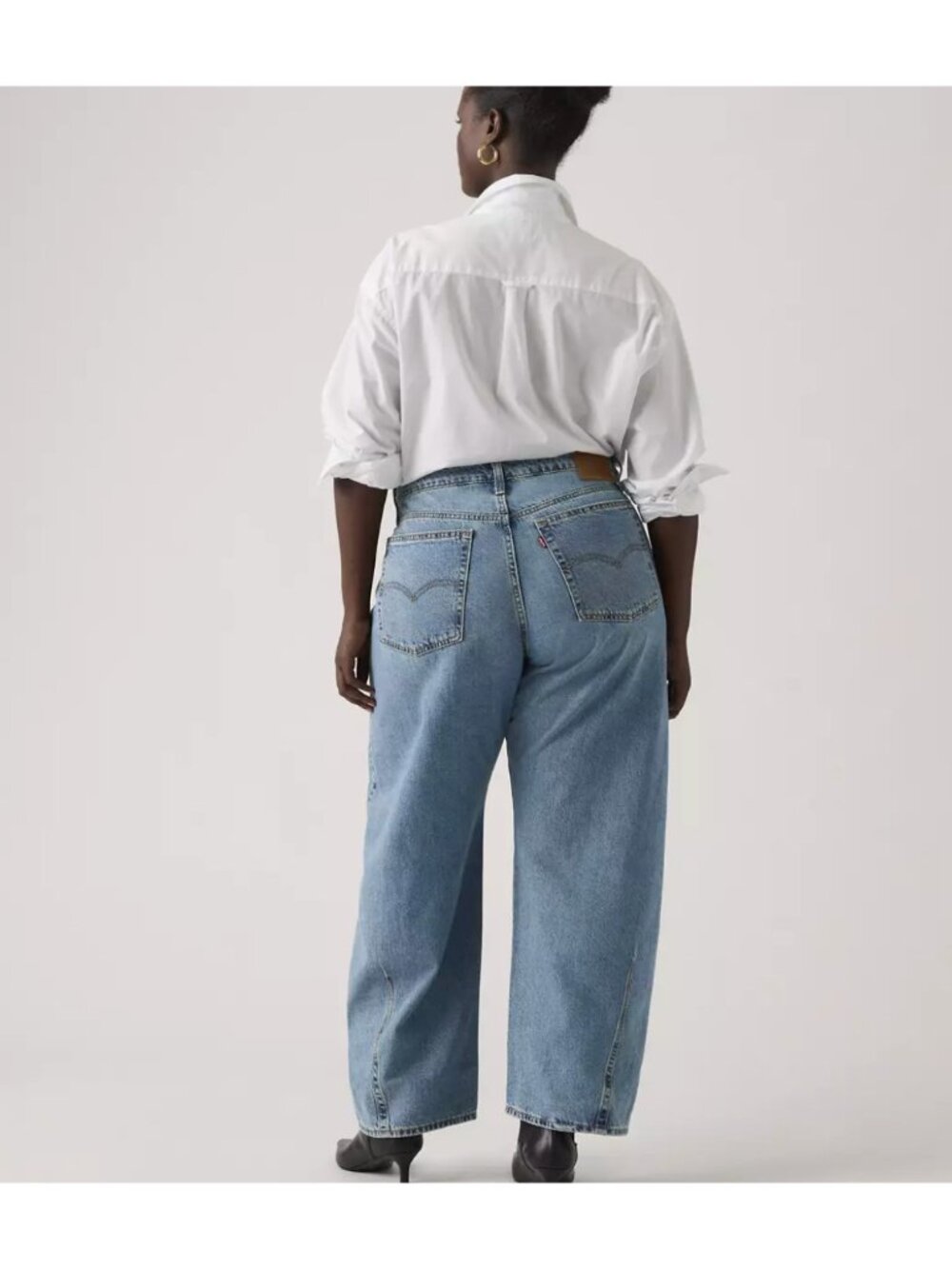 New Levi's 33x30 Baggy Dad Barrel Women's Jeans Easy Days Medium Wash - Picture 3 of 5